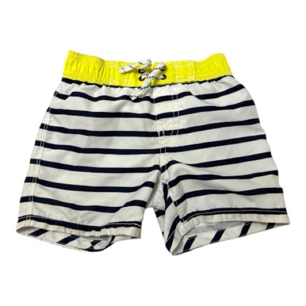 Original Baby Gap baby boy 18-24 month swim trunks swimming shorts striped neon